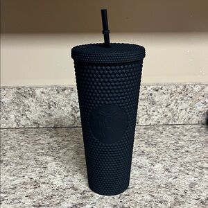Starbucks Matte Black Tumbler with Straw